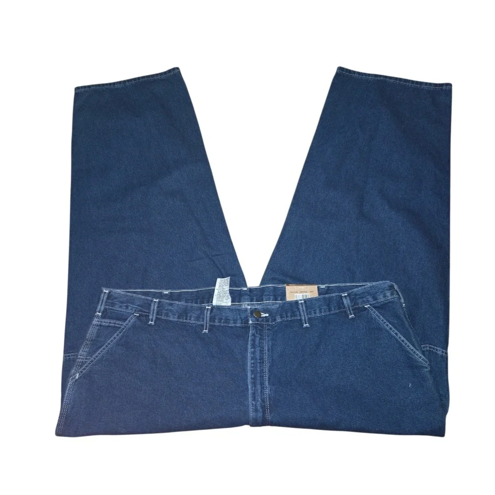 Carhartt B13 DST Mens Loose Original Fit Work Dungaree Jeans Dark Wash 54x30 NWT